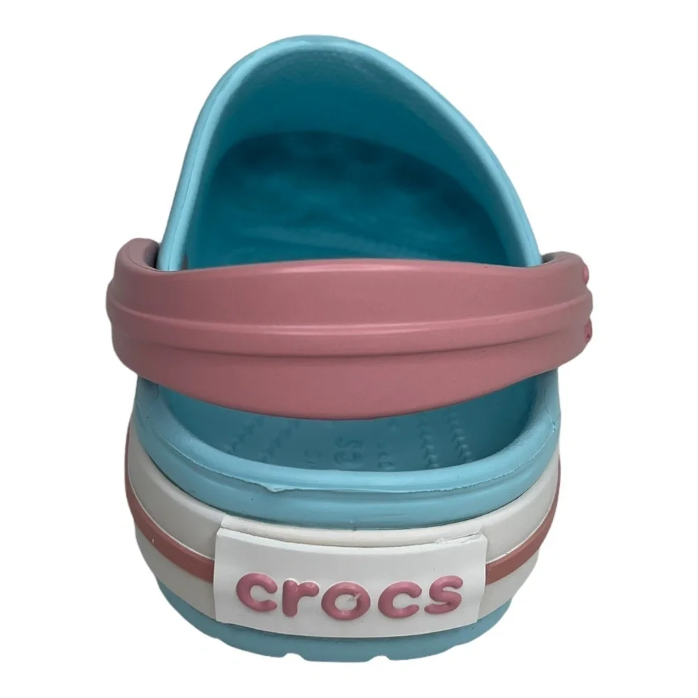 Crocs Toddler Girl's Slip-on Clogs Size 10 Light Blue Sandals‎ Water Friendly